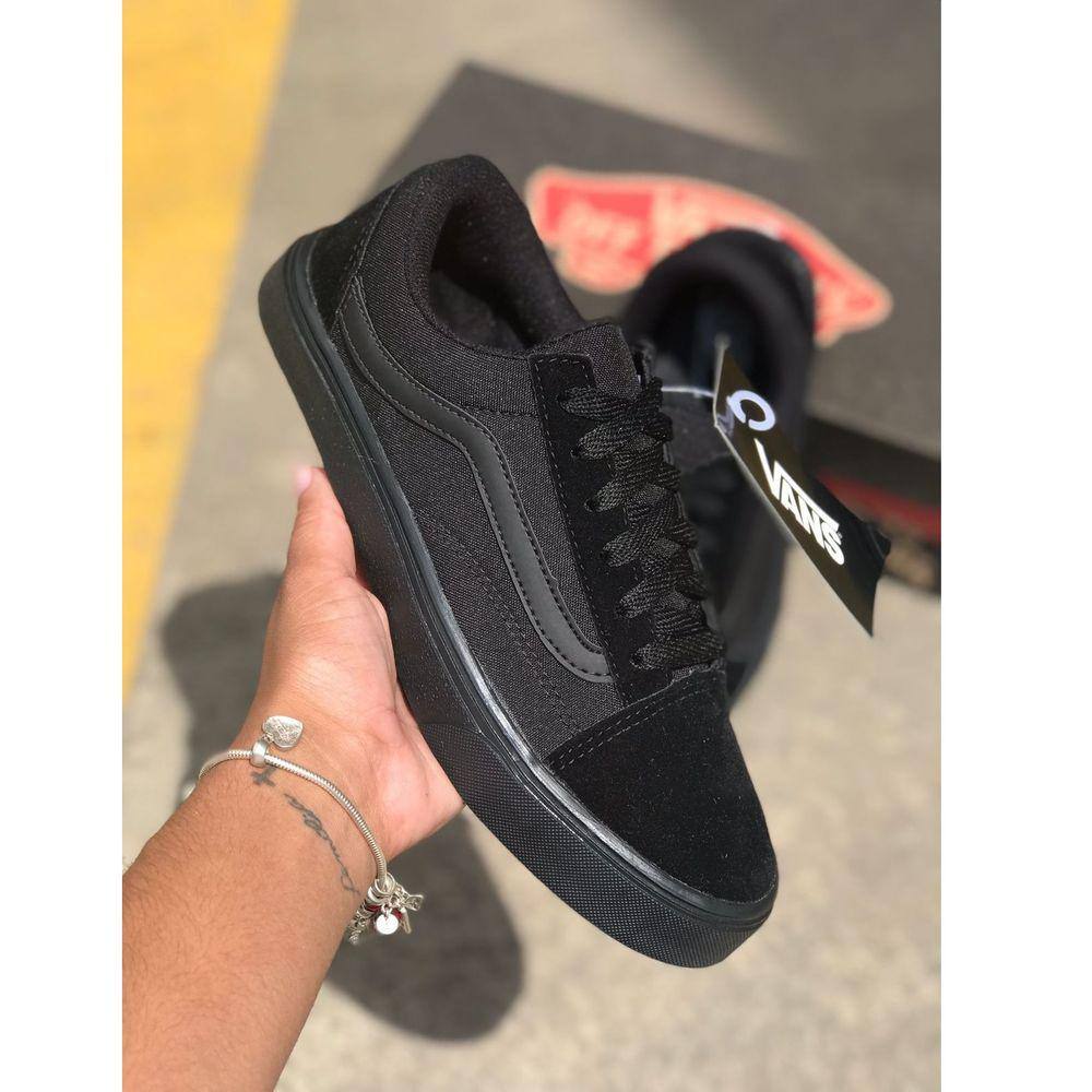 Tenis vans feminino old skool preto | Casas Bahia