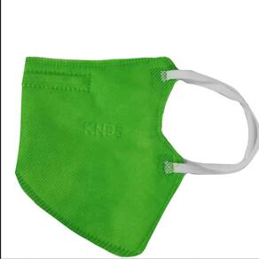 Máscara KN95 / PFF2 / N95 infantil verde colorida - pacote 10 unidades
