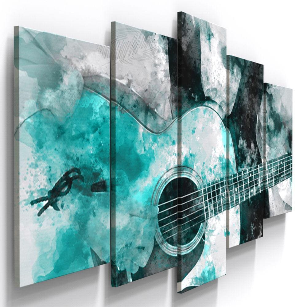 Quadros Decorativos Violão Tiffany Musical Sala