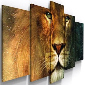 Quadros Decorativos Leão de Judá Animal Sala Quarto