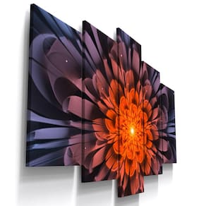 Quadros Decorativos Flor Espectral Vitral Sala Quarto