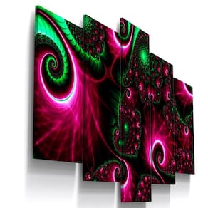 Quadros Decorativos Espectral Rosa Abstrato Sala