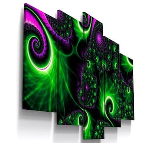 Quadros Decorativos Espectral Verde Abstrato Sala