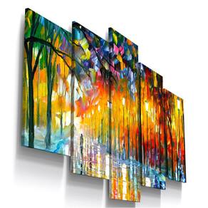 Quadros Decorativos Bosque City Abstrato Sala Quarto