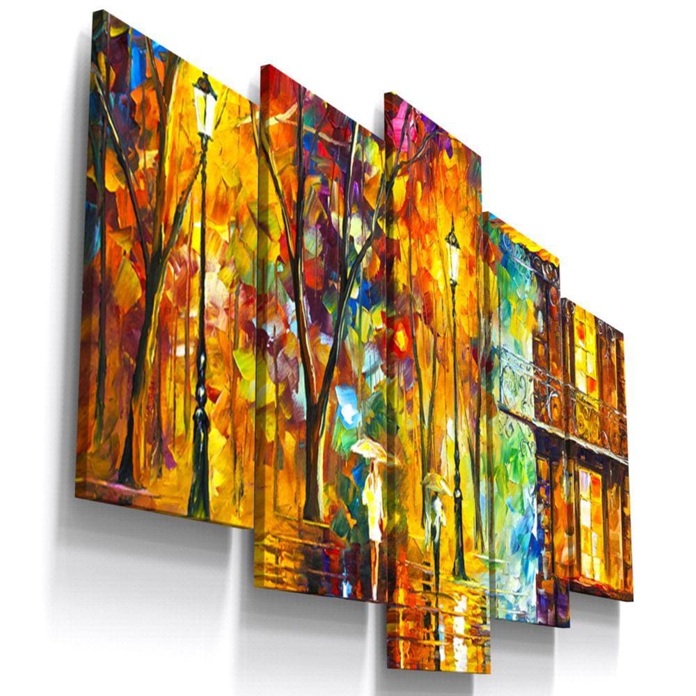 Quadros Decorativos Pintura Abstrato City Sala Quarto