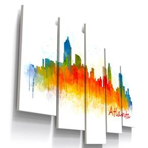 Quadros Decorativos Atlanta Abstrato Sala Quarto