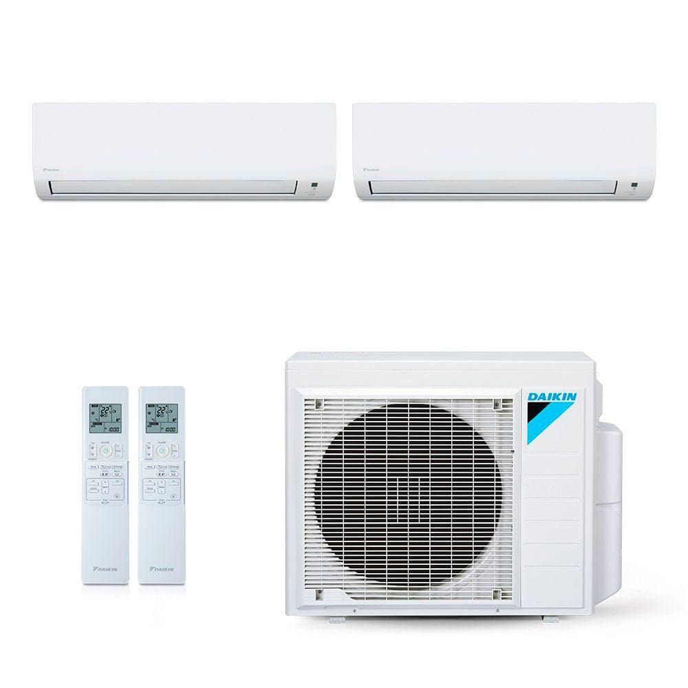 Ar-Condicionado Multi Split Inverter Daikin 24.000 BTUs (1x Evap HW 9.000 + 1x Evap HW 18.000) Quente/Frio 220V