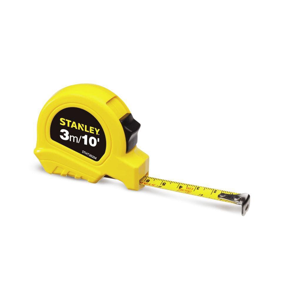 Trena 3 metros ou 10 polegadas com trava e gancho para cintura - Stanley