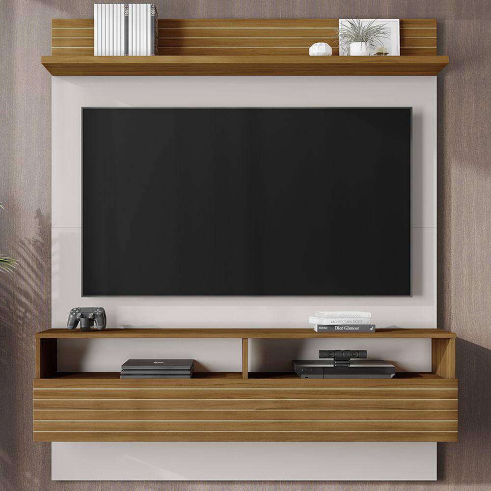 Painel Para Tv Até 55 Polegadas 1 Porta Off White/freijó Trend Nt1165 - Notável - Bege