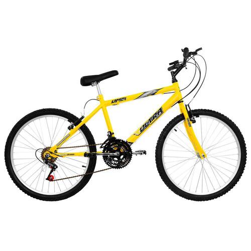 Bicicleta ultra bikes bicolor aro 24 18 marchas rosa e branca