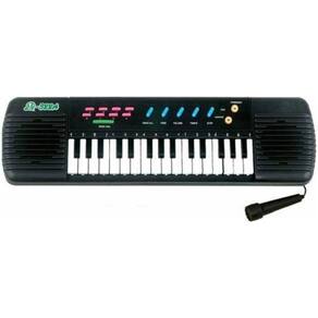 Piano Bateria Infantil Musical Brinquedo Microfone Luz Som Teclado