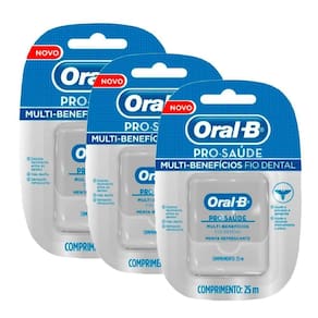 Kit 3 Fio Dental Oral-b Pro Saúde 25m