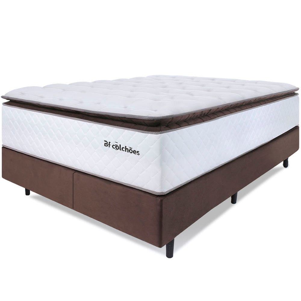 Cama Box King Size Alteza 193x203x63 com Pillowtop Colchões Serpil A preço  de Fábrica