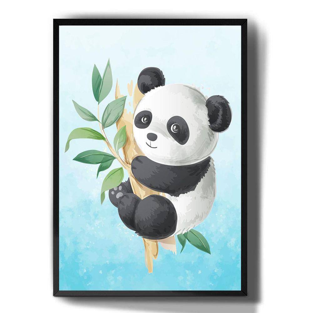 2 peças de pôsteres e impressões nórdicos, desenho kawaii, panda, animais  de alta definição, pintura em tela para decoração de quarto de bebê,  crianças, 30 x 40 cm, sem moldura