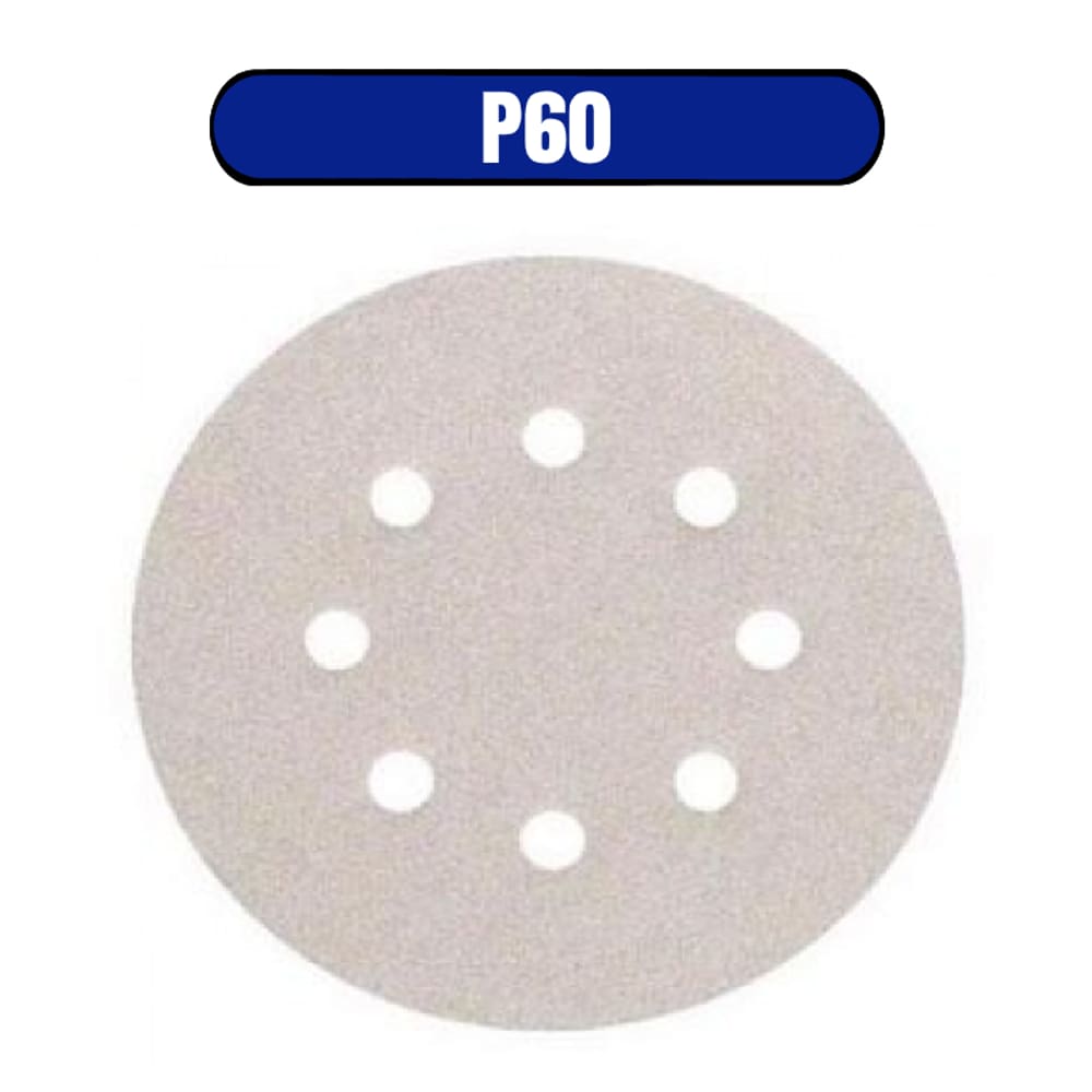 Disco Pluma Lixa Branco 125mm 60 Grãos - DISFLEX (08.002)