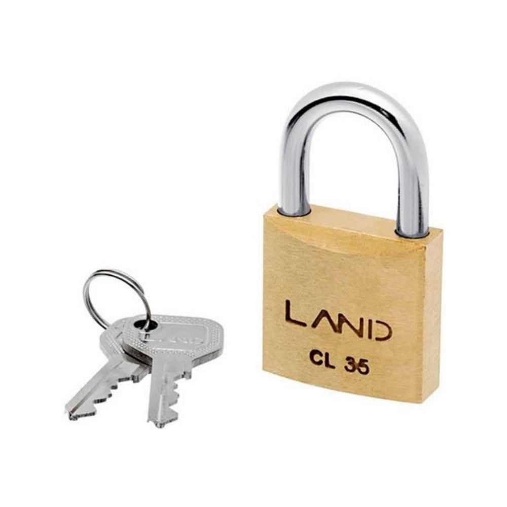 Kit 5 Cadeado De latão Maciço Armário Bicicleta Mala Land CL 35mm