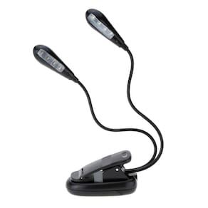 Luminária Presilha C/8 Leds,2 Hastes Para Estante Partitura