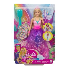 Barbie Sereia Loira com Cauda Rosa - Mattel 