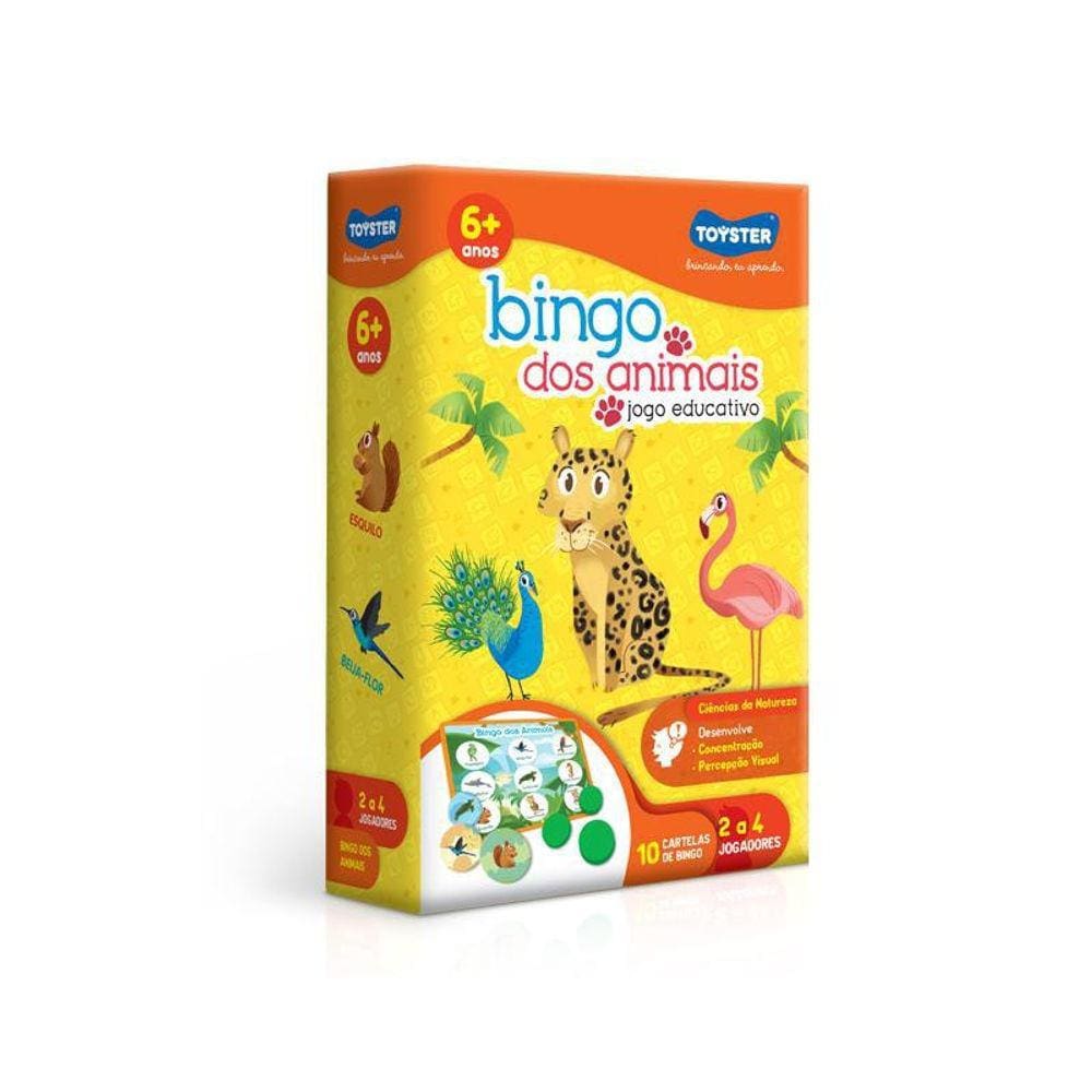 Jogo Educativo Bingo Dos Animais Toyster 2663