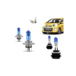 Kit Lâmpadas Super Branca8500K H4 H27 Kia Picanto 2012-2015