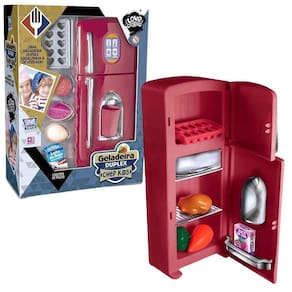 Brinquedo Geladeira Duplex Chef Kids 10 Peças