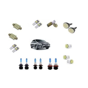 Kit Lâmpadas Super Branca Farol/Milha + Led Civic 2013/2014