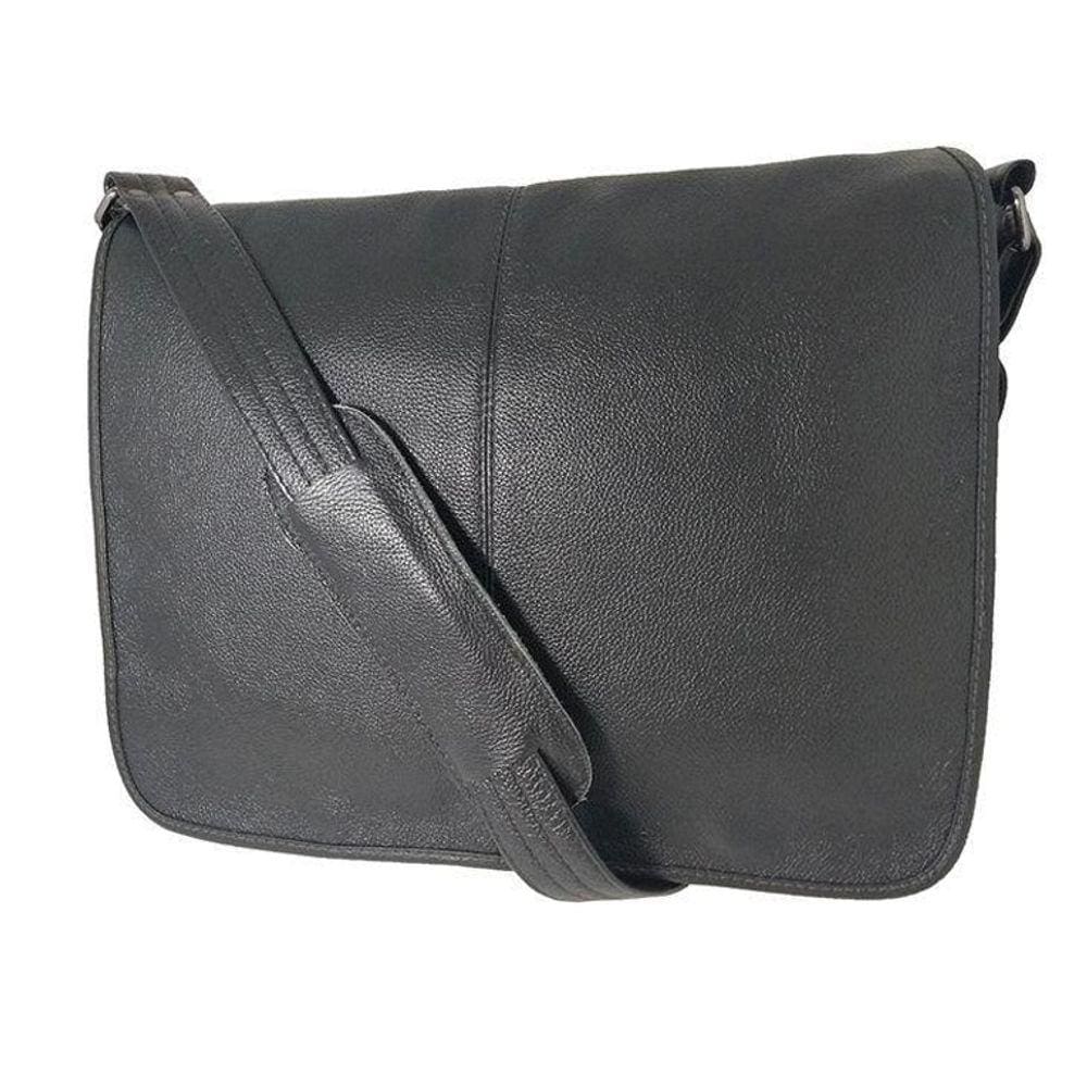 Bolsa Pasta Carteiro Masculina Tiracolo De Couro Legítimo