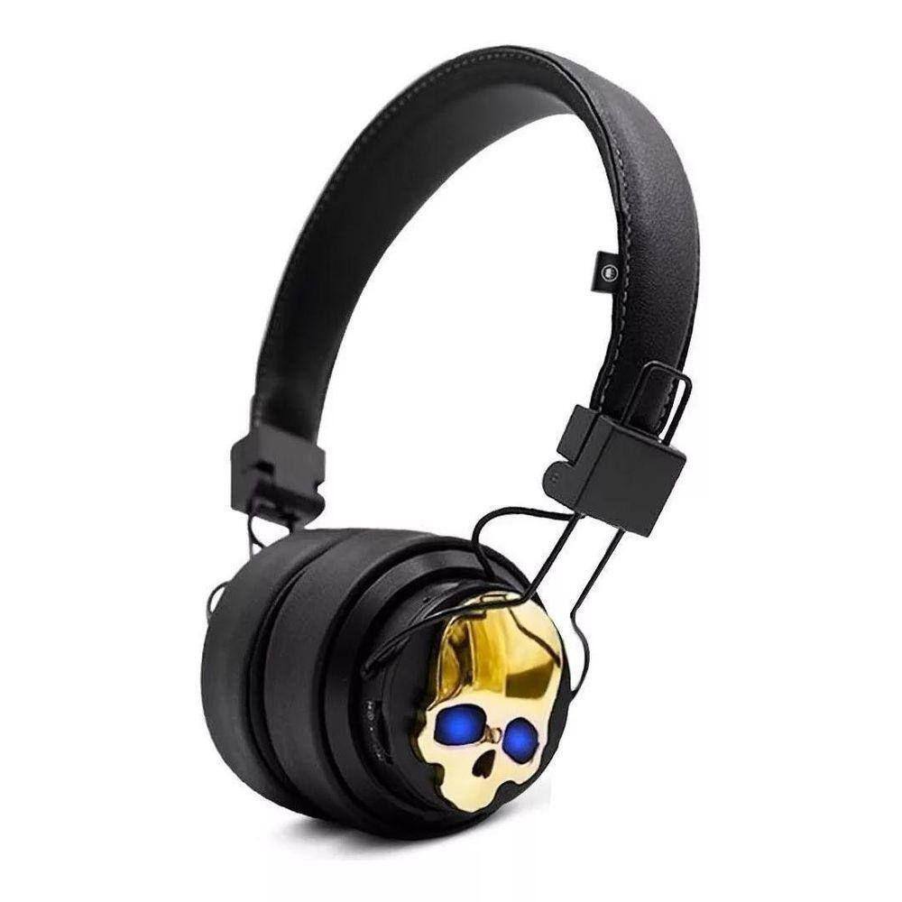 Fone de ouvido headphone bluetooth caveira kimaster k15 | Casas Bahia