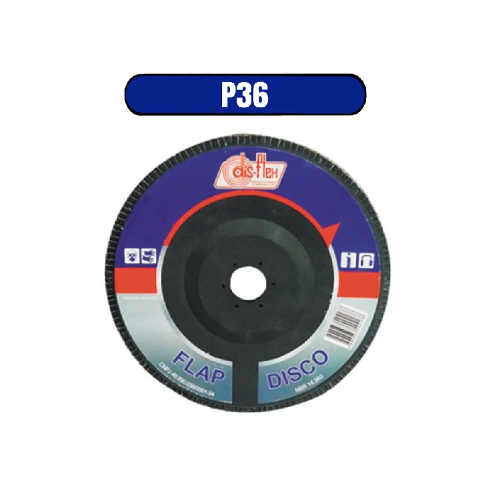 Disco Flap Lixa Alo 4.1/2 pol. 36 Grãos - DISFLEX (01166)