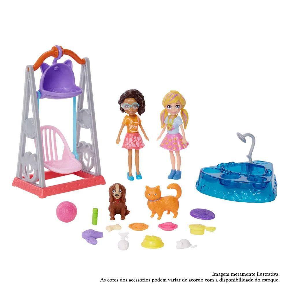 Polly Cola e Descola Sala de Jogos com Acessórios - Mattel