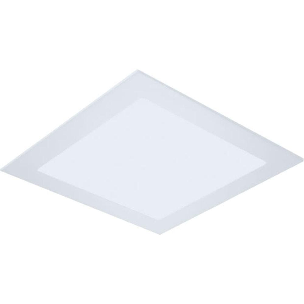 Painel Plafon de Embutir Quadrado Branco 21,8cm Led 18W 4000K Bivolt Evoled