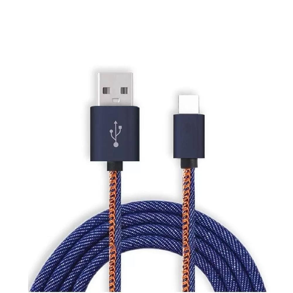 Cabo USB x Tipo C 3.0A Revestido em Jeans 1M X-Cell