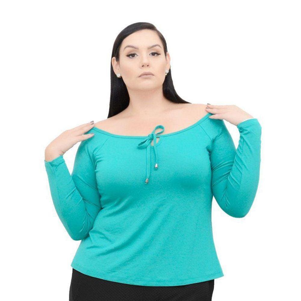 Blusa Manga Longa Com Cordão Na Gola