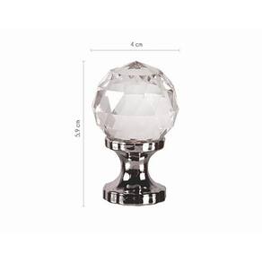 Puxador Sfera Swarovski 40Mm Dourado - Gruppa