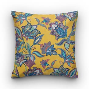 Capa de almofada VivaIN estampa floral azul semi impermeável