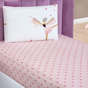 Jogo Cama Lençol Fantasy Solteiro Infantil Microfibra 2 Peças - Bailarina