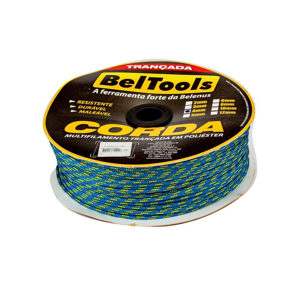 Corda Seda Carretel 4mm 220m AZ/AM Beltools