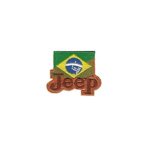 Patch Bordado Jeep Brasil Com Fecho De Contato