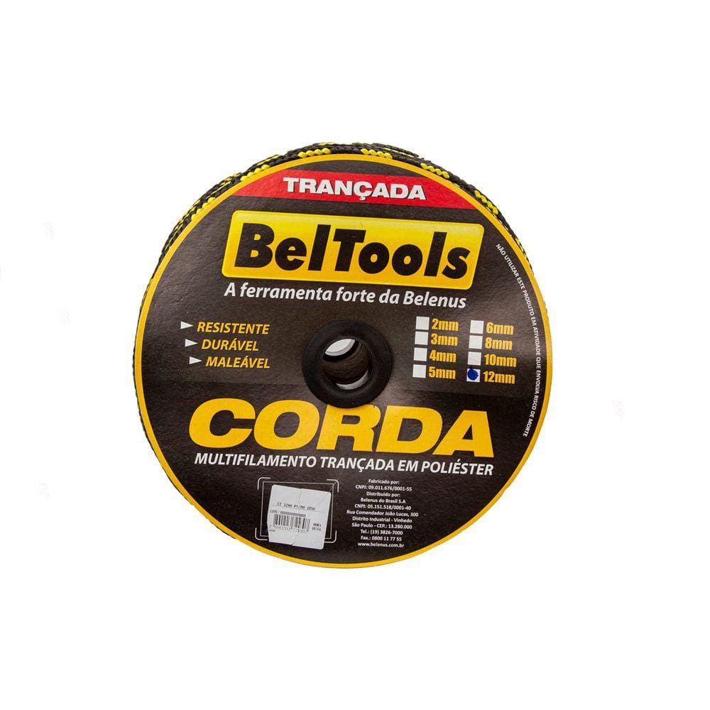 Corda Seda Carretel 12mm 105m PT/AM Beltools