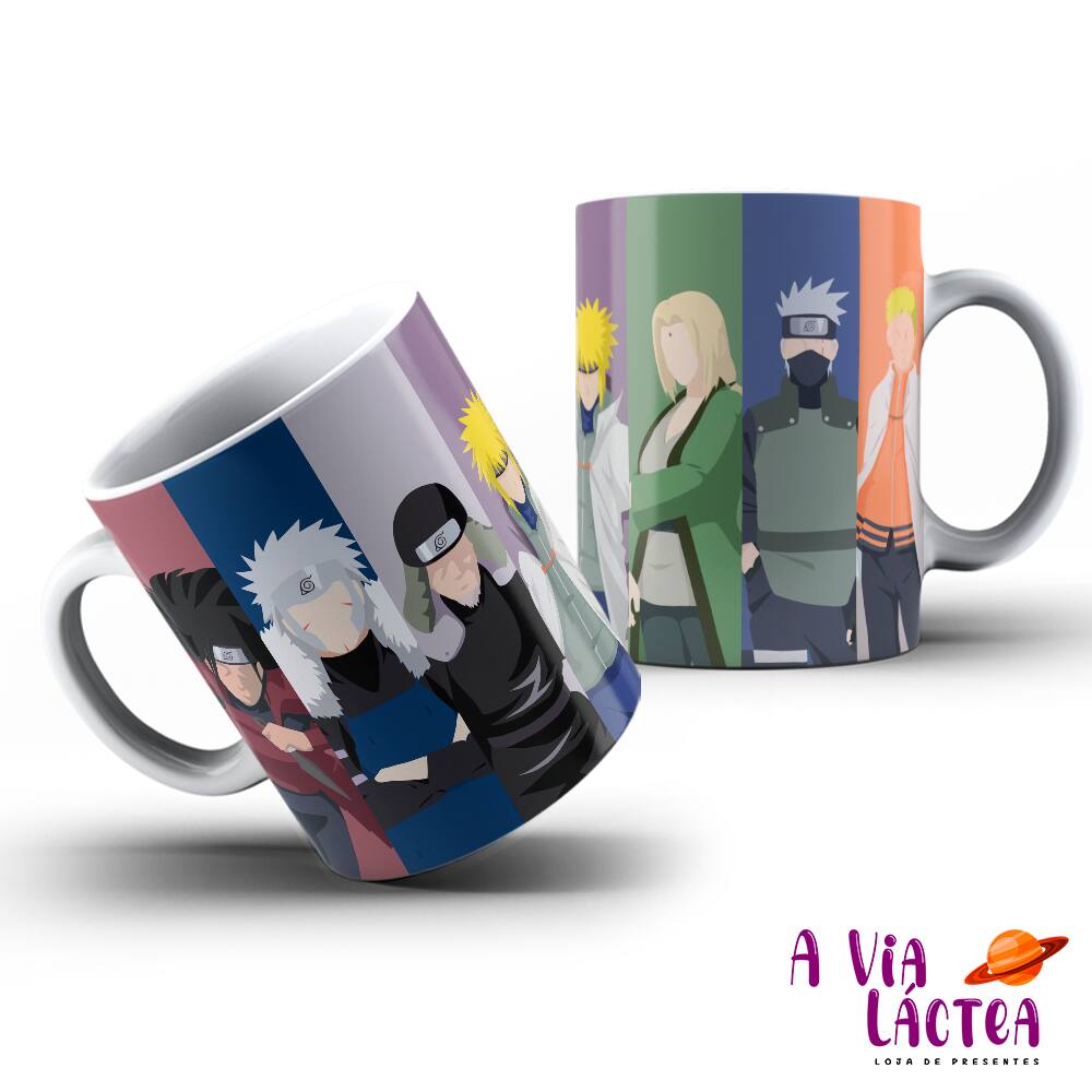 Caneca Naruto Akatsuki Nuvens De Porcelana 300ml Oficial VIZ