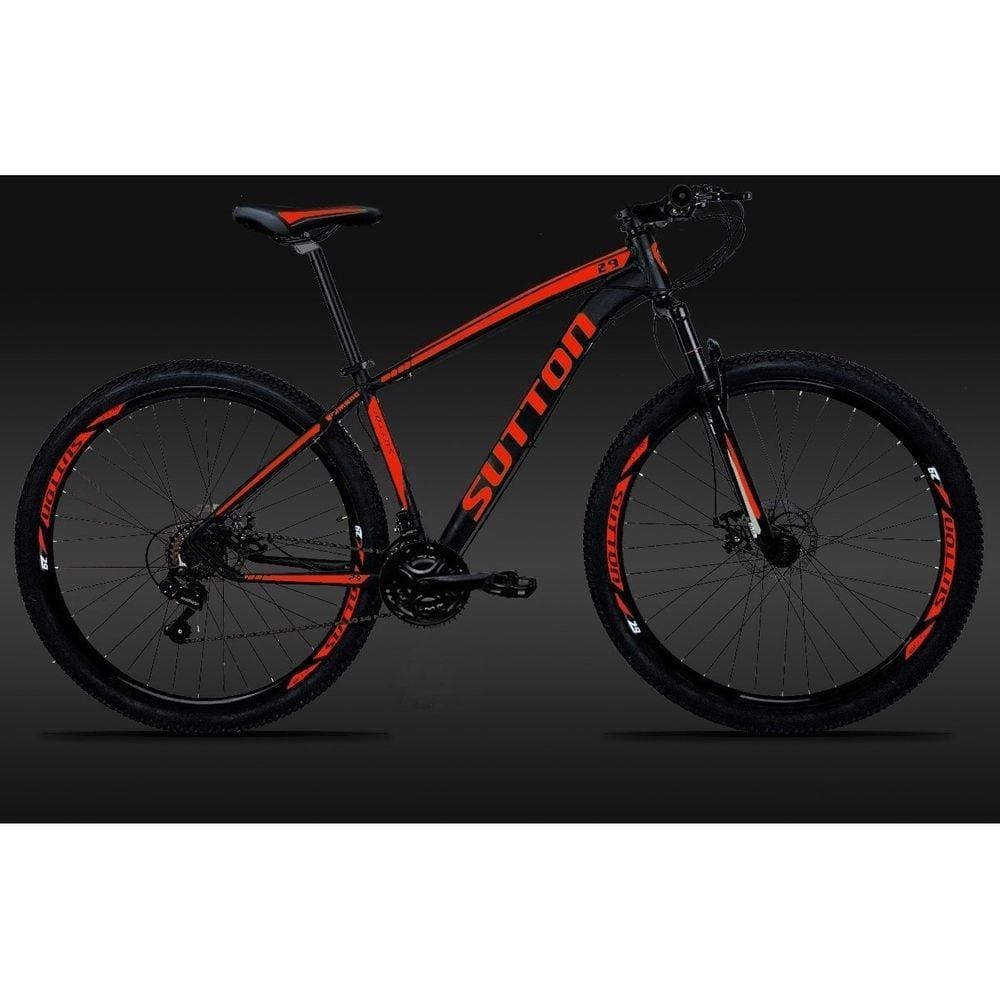 Bicicleta Sutton New Aro 29 Susp. Dianteira 21 Marchas - Preto/vermelho