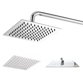 Ducha Inox Chuveiro Quadrado 20x20 Banheiro Cromado Area Externa Piscina