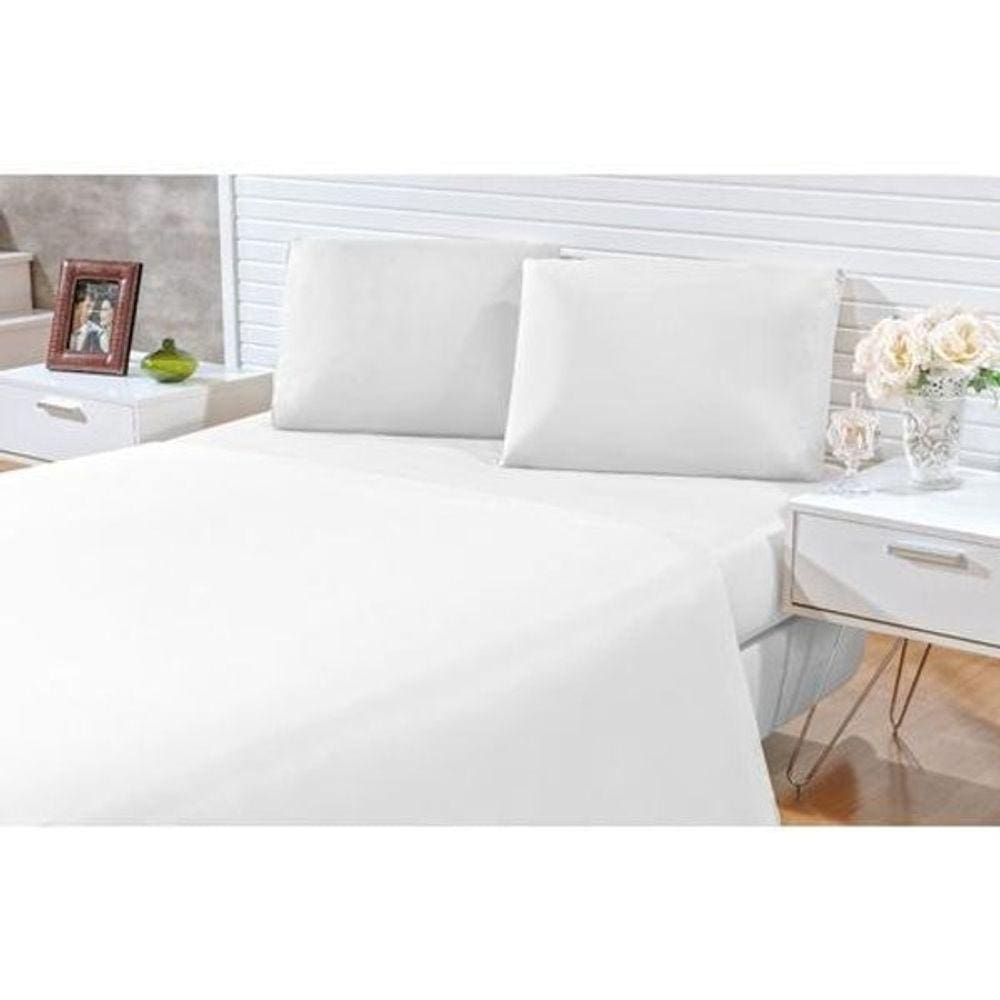 Jogo De Lençol Casal Linha Charme Cama Box 4 Peças Verde