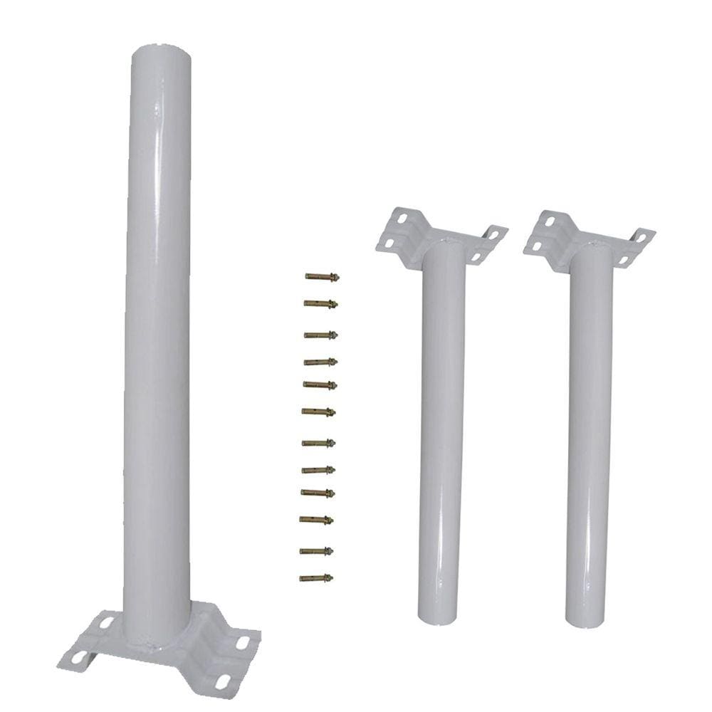 Suporte Barra para Luminaria Solar Parede 3 un Poste Rua Iluminaçao Quintal Jardins