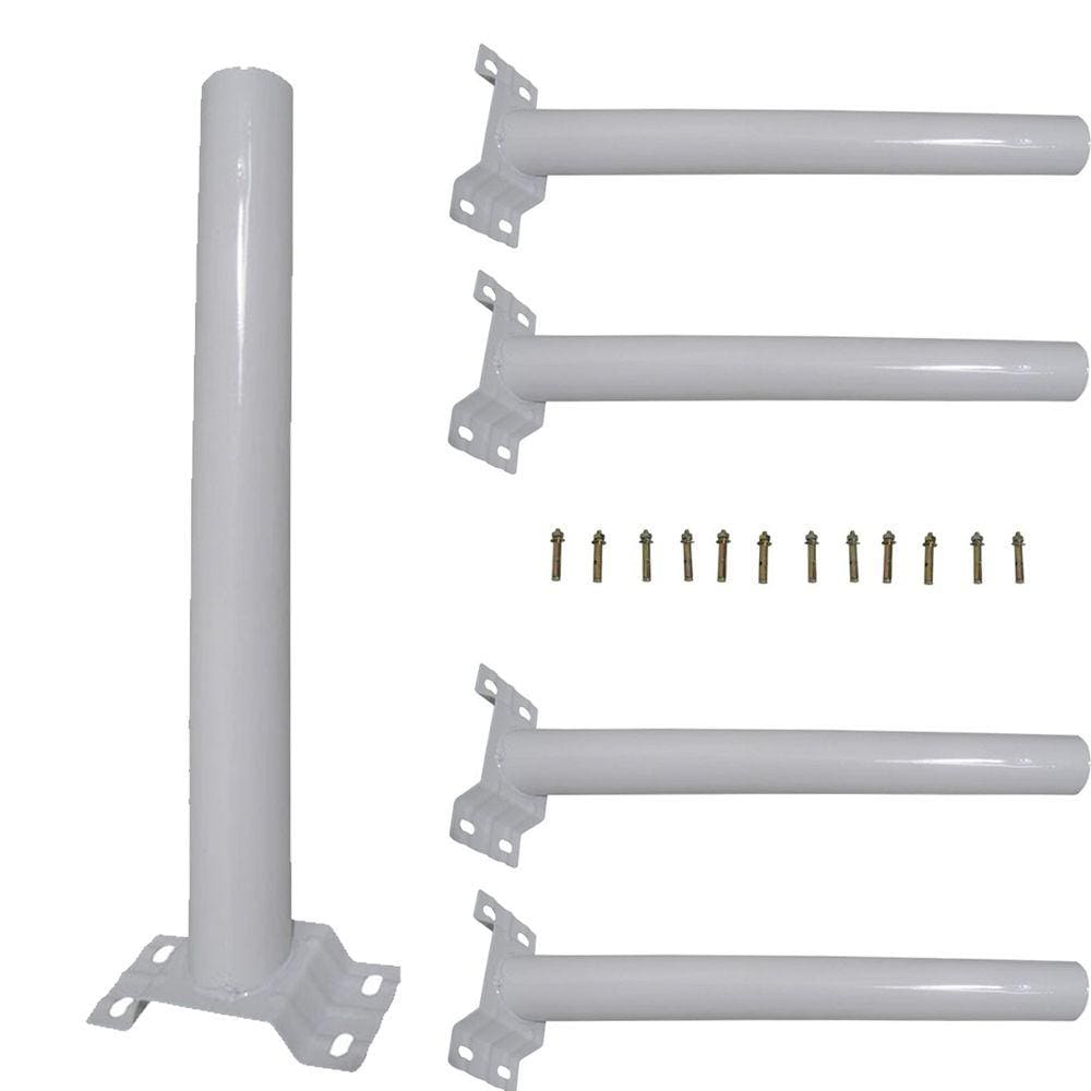 Suporte Barra para Luminaria Solar Parede  5  un Poste Rua Iluminaçao Quintal Jardins