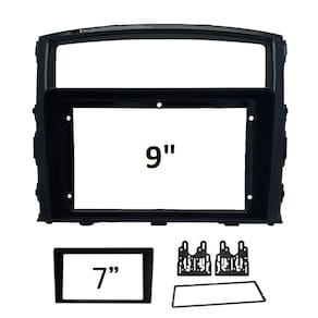 Moldura 9" e 7" Mitsubishi Pajero Full 10/20 - Black Piano