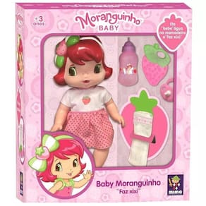 Boneca Baby Moranguinho - Faz Xixi Com Acessórios - Mimo