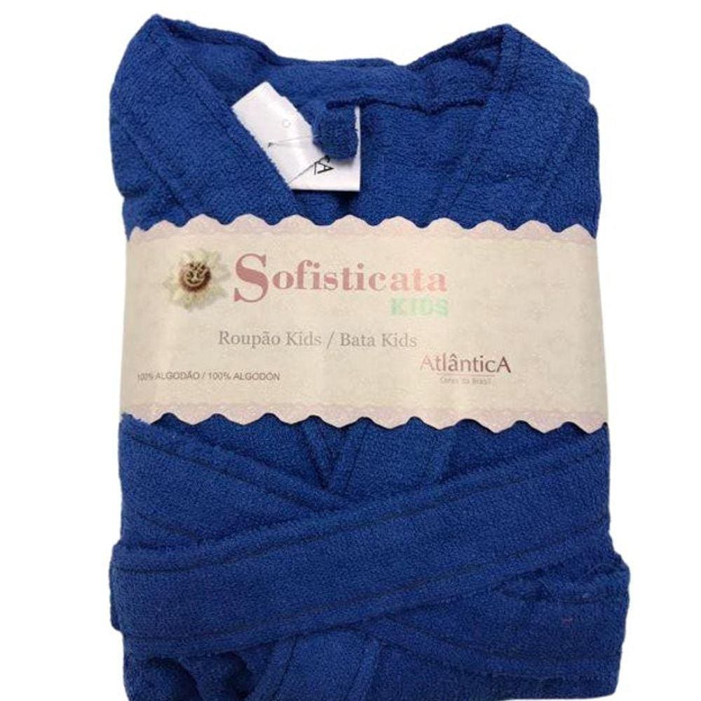Roupão Felpudo Infantil Tamanho 12 Atlântica