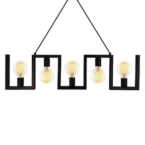 Lustre Pendente Lumix LN1014 Preto E27 Bivolt