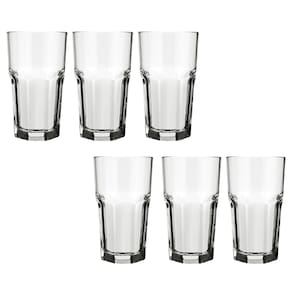 6 Un Copo Vidro Suco Agua 340ml Bristol Cristal Luxo Nadir